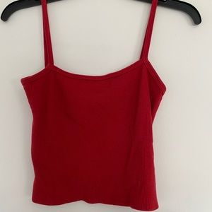 Red crop top